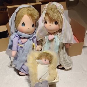 Precious Moments Plush Trio in Lavender, Pink and Cream